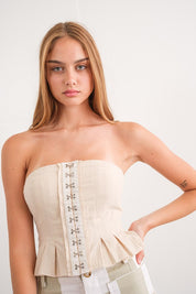 Oatmeal Corset Top