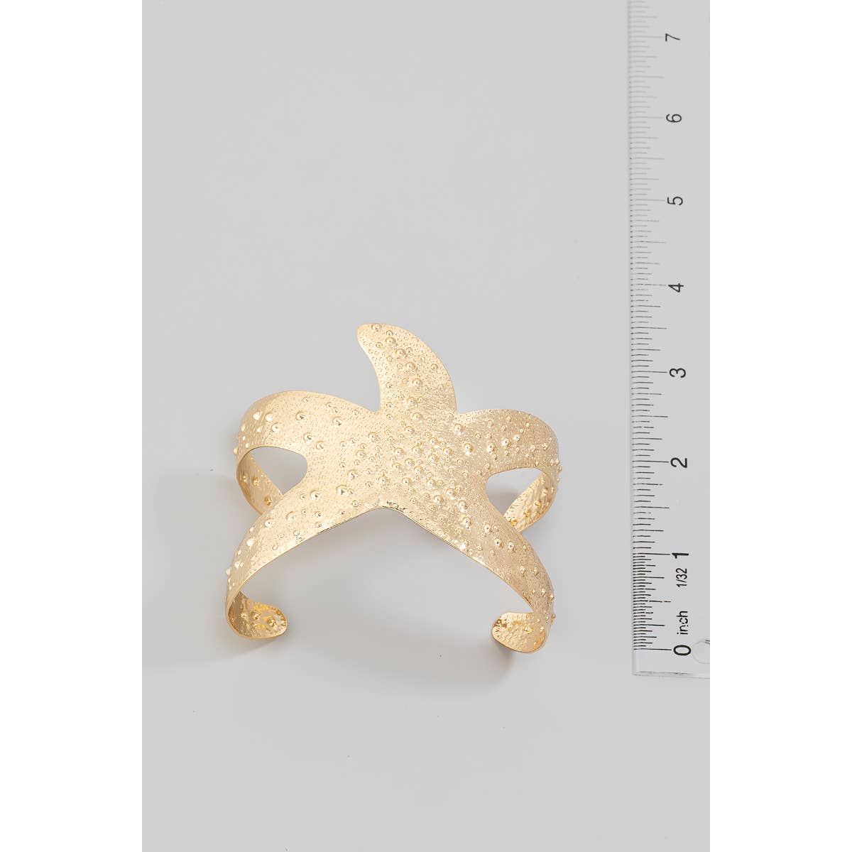 Silver Starfish Cuff Bracelet