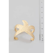 Silver Starfish Cuff Bracelet