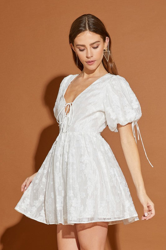 White Floral Lace Dress