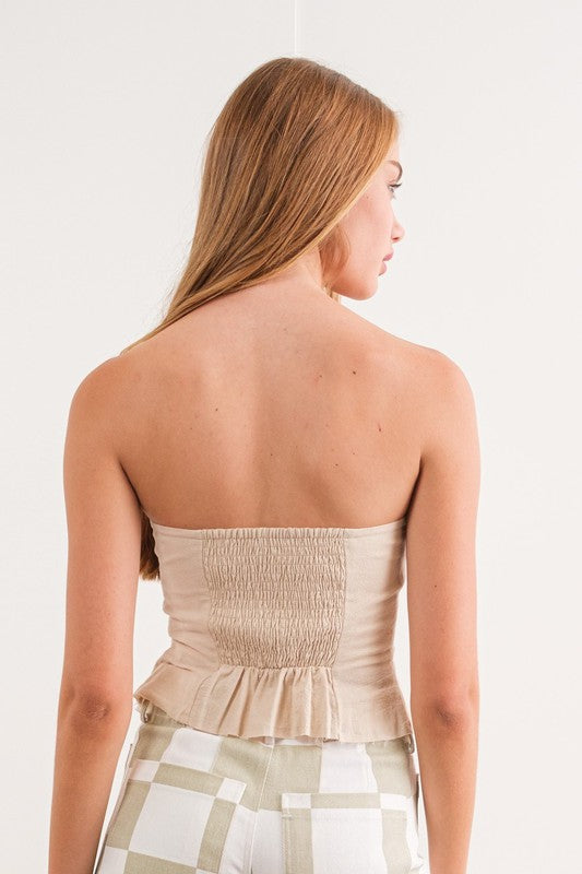 Oatmeal Corset Top