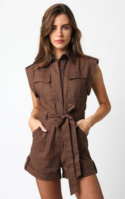 Brown Juno Romper