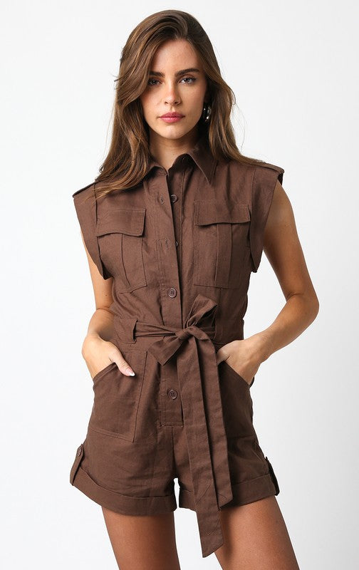 Brown Juno Romper