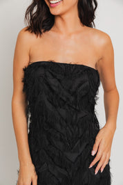 Fringe Tube Mini Dress