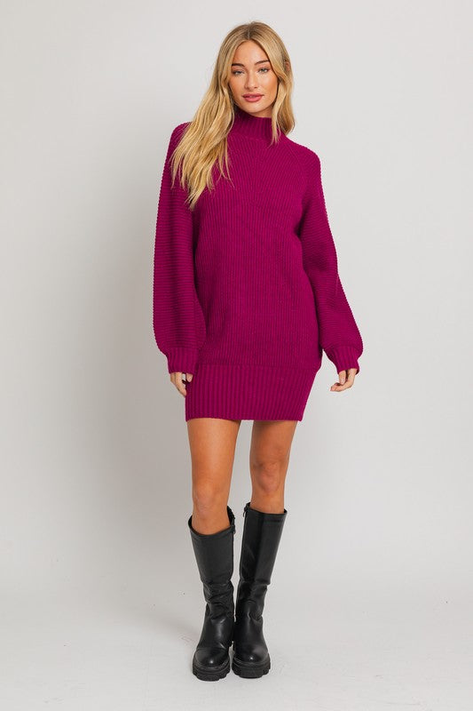 Magenta Sweater Dress