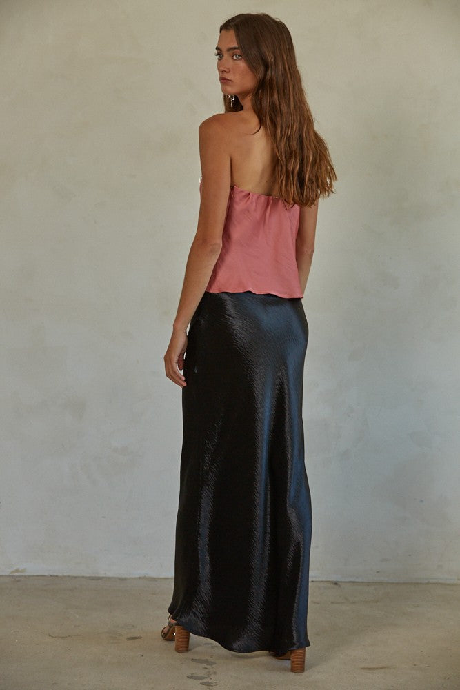 Ruby Satin Tube Top