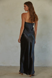 Black Satin Tube Top