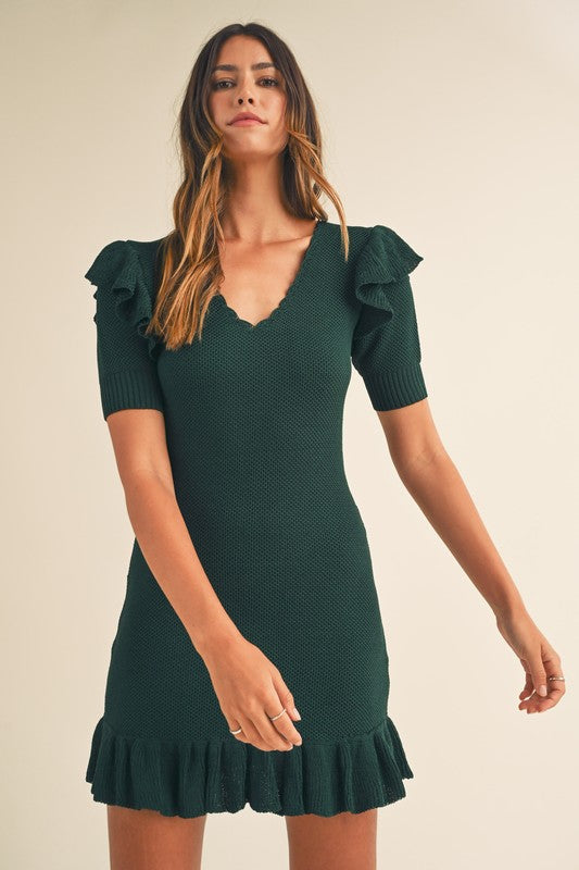 Nancy Green Ruffle Dress - RTS