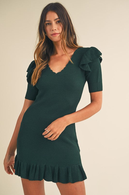 Nancy Green Ruffle Dress - RTS