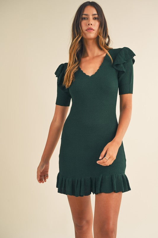 Nancy Green Ruffle Dress - RTS