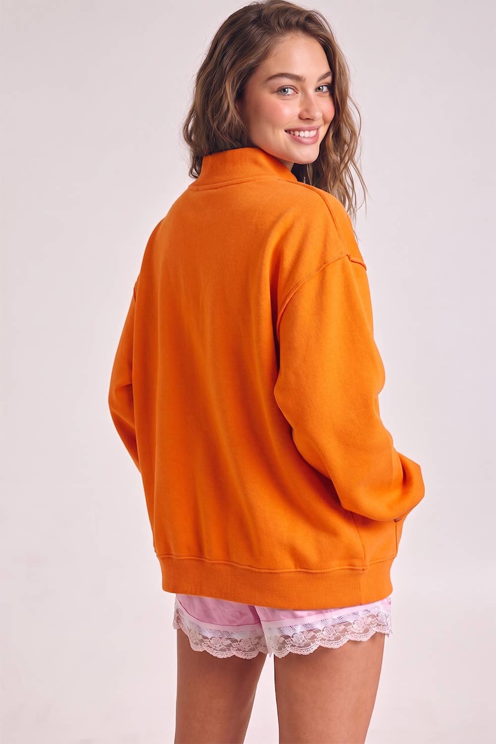 Orange Tennessee Embroidered Mockneck