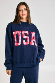 Navy USA Mockneck