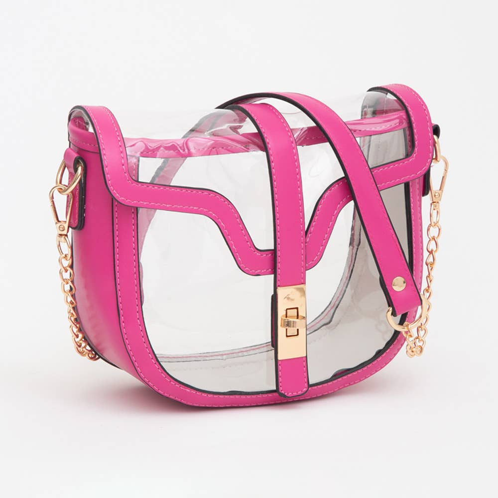 Clear Transparent Saddle Bag
: Gold