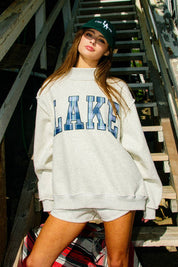 Lake & Mountain Mock-Neck Sweatshirt