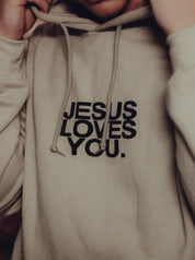 "Check Front" Sand Hoodie