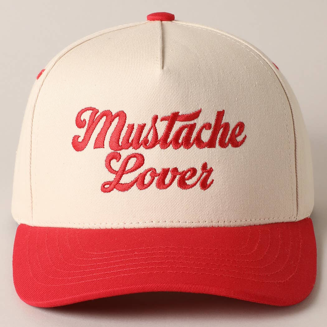 Mustache Lover Hat/ Red