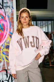 WWJD Heart Printed Mockneck showing ribbed cuffs