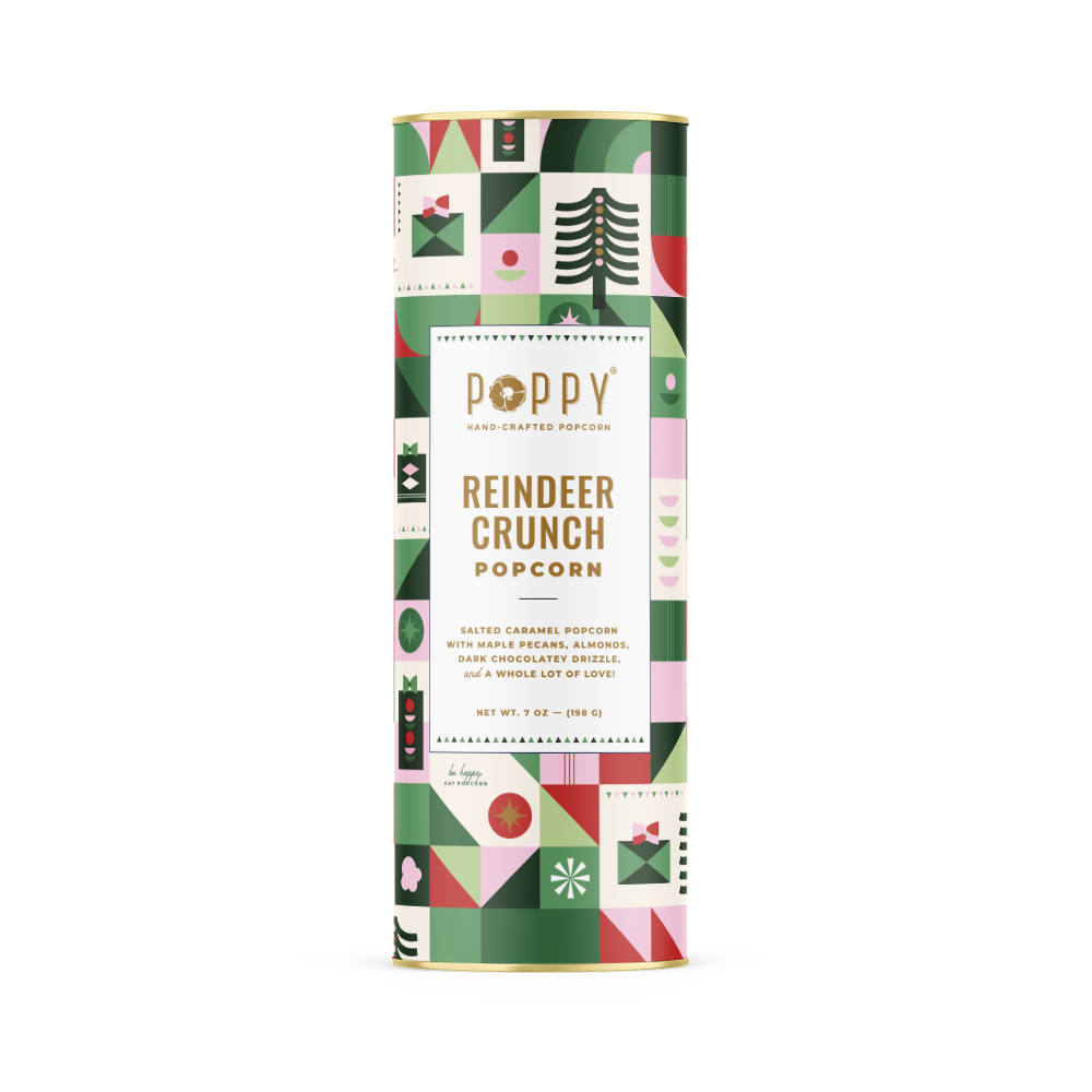 Reindeer Crunch Popcorn Cylinder