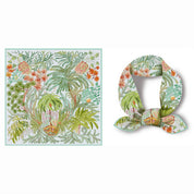 Green Satin Square Scarf