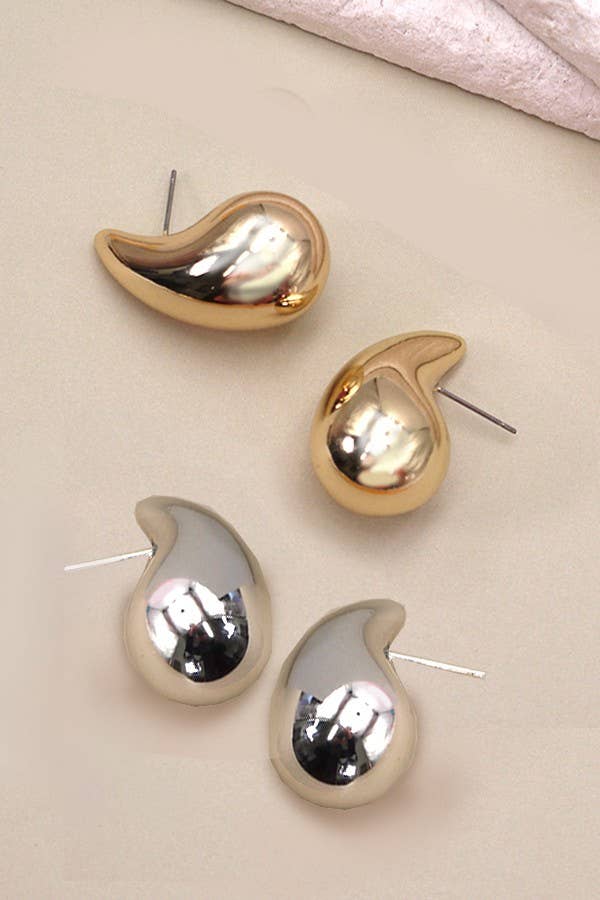 GRACEFUL LIGHTWEIGHT TEARDROP EARRINGS | 80E1961: GOLD