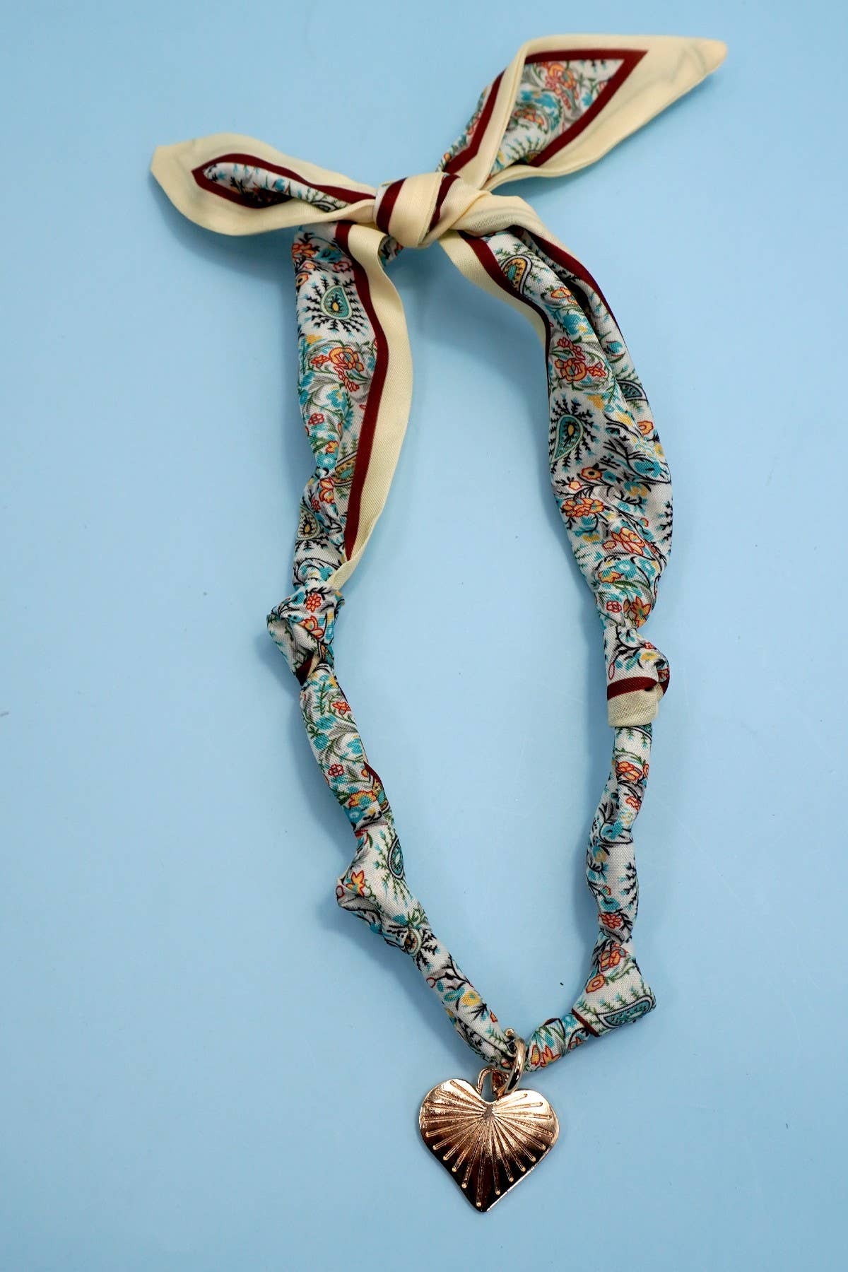 Radiant Heart Handcrafted Scarf Interchangeable Charm Necklace