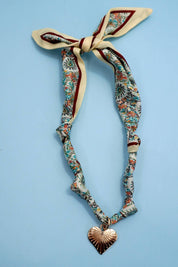 Radiant Heart Handcrafted Scarf Interchangeable Charm Necklace