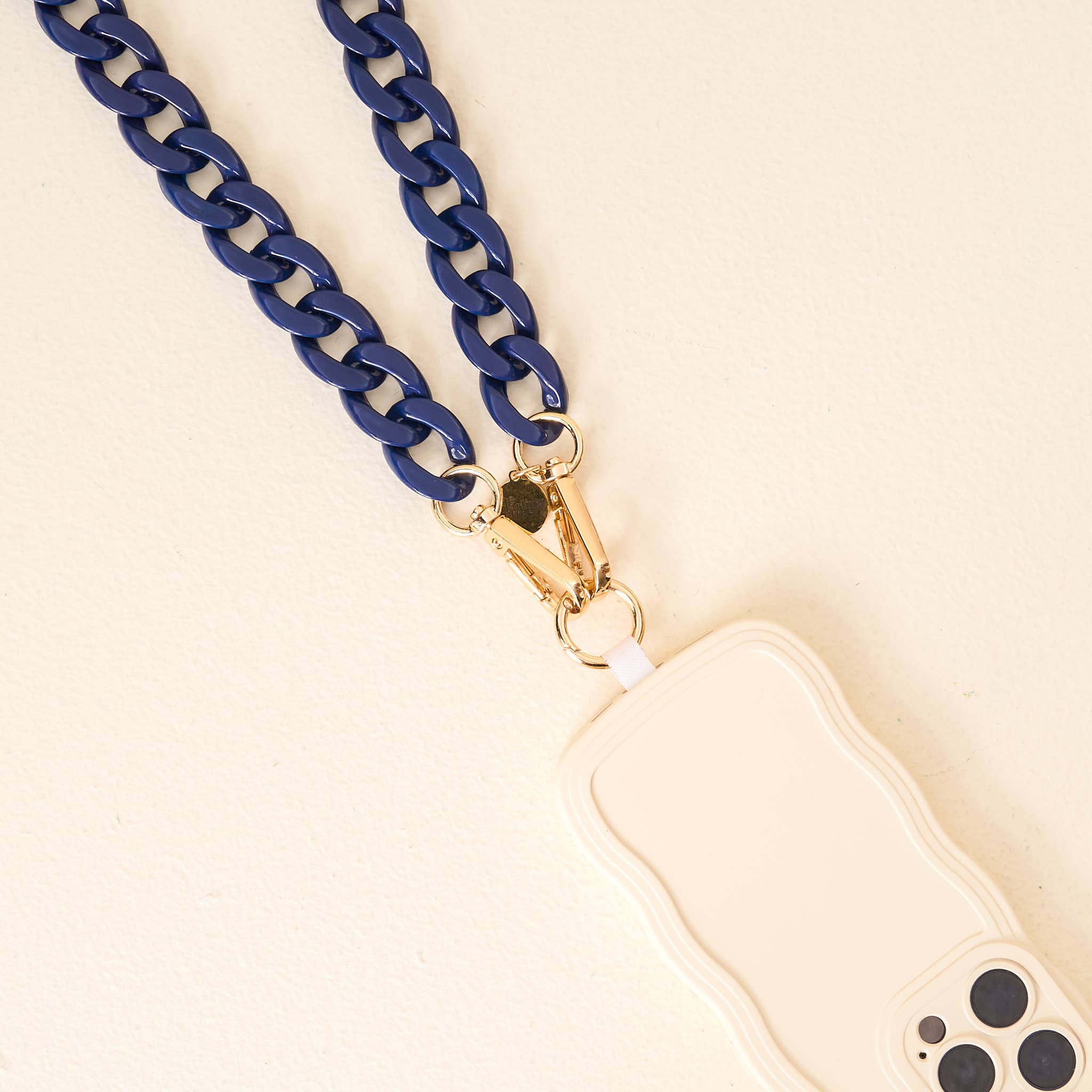 Navy Crossbody Phone Chain