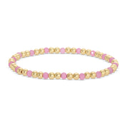 4mm Bead & Crystal Stretch Bracelet -Assorted