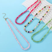 Natural Multi Color Gemstone Beaded Necklace