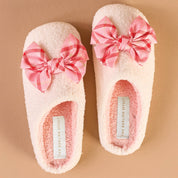 Fuzzy Slippers Betty Bow Plaid