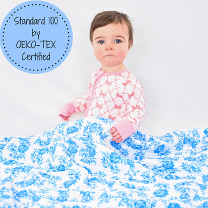 A Peony For Your Thoughts Baby Swaddle Blanket