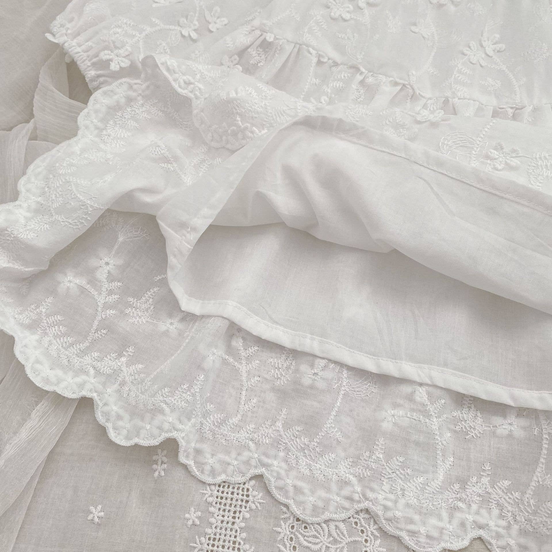 White Embroidered Baby Dress & Romper