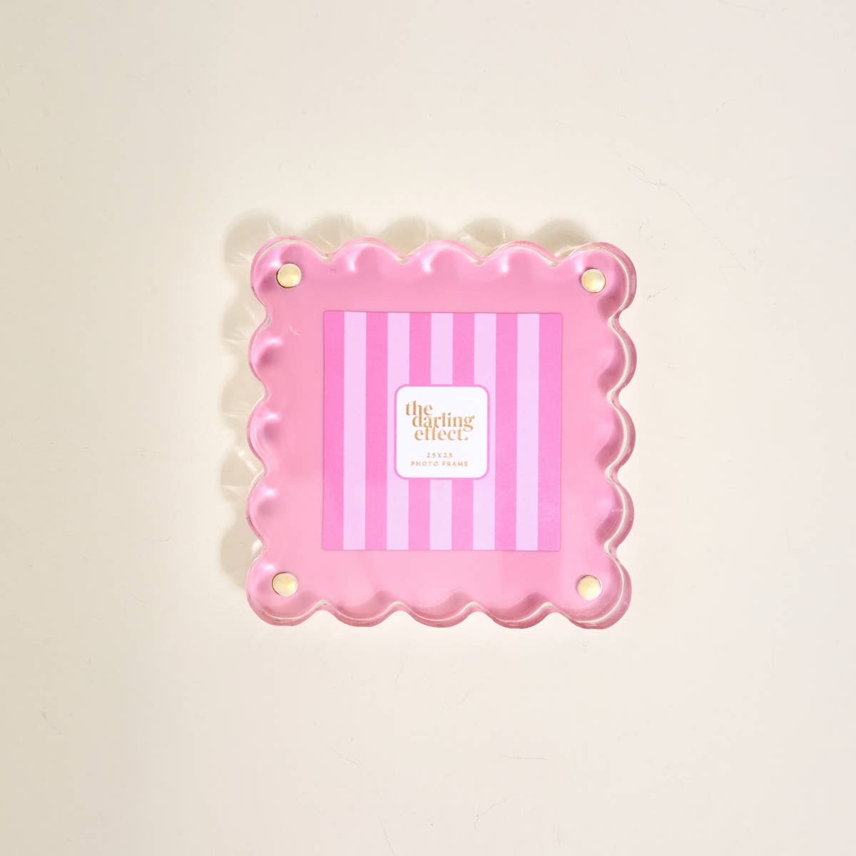 Acrylic Picture Frame–Blush Pink Stripes