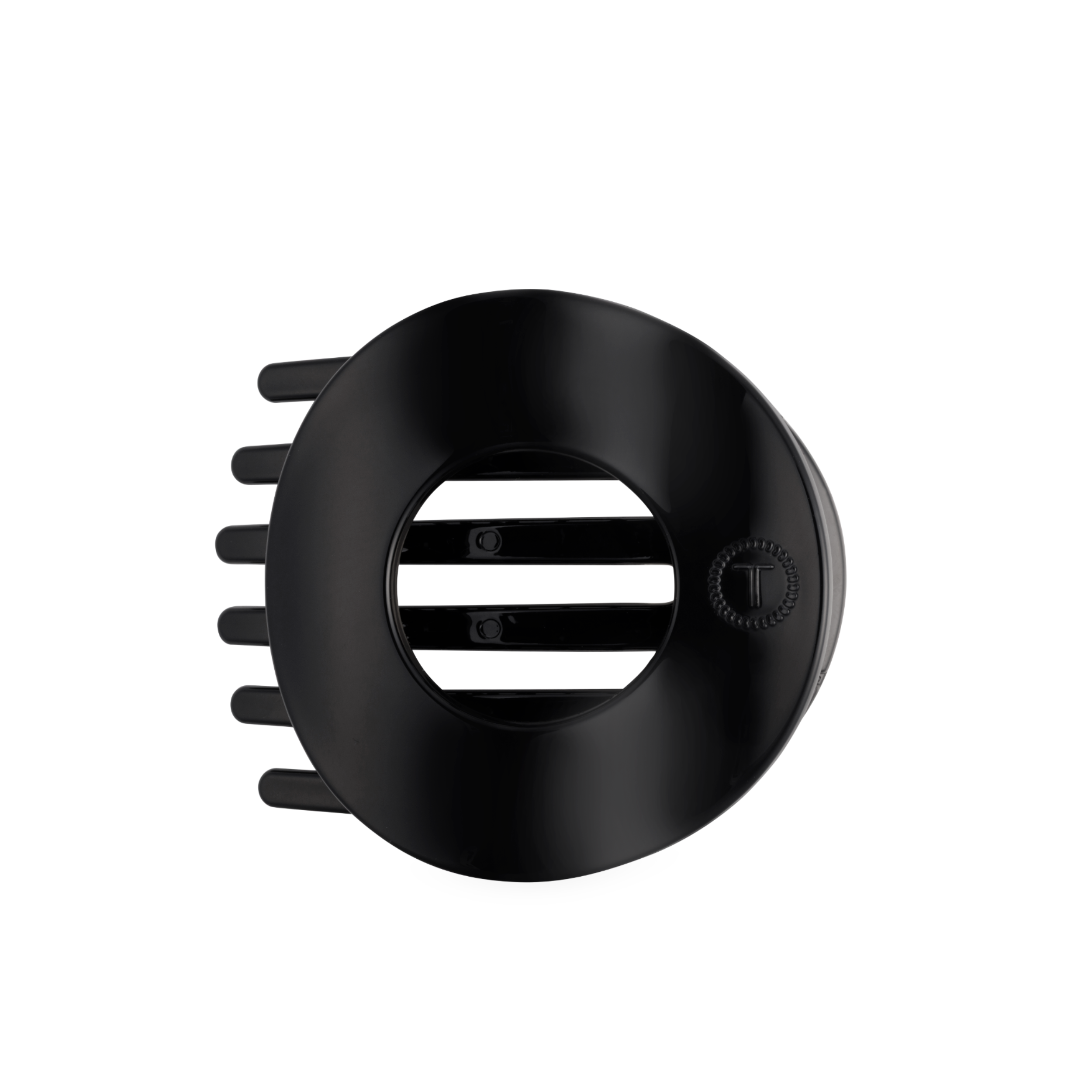 Flat Circle Hair Clip | Large | Jet Black
