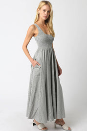 Ella Sleeveless Gingham Maxi Dress