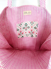 Folk Floral Large Quilted Tote Bag