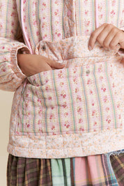 Pink Multi Floral Pattern Pull-Over Sweater