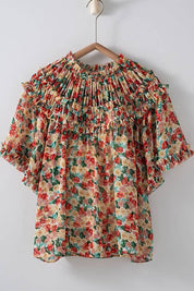 Aurora of Ruffle Short Sleeve Blouse