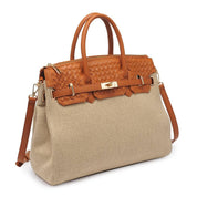 Beige Bertha Satchel