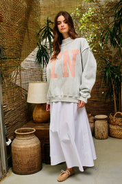 TN Stripe Mock Neck Sweatshirt