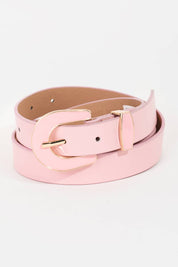 Pink Buckle Leather Belt