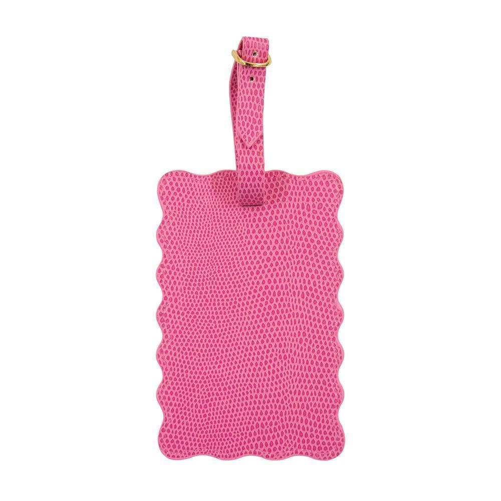 Pink Lizard Scallop Luggage Tag