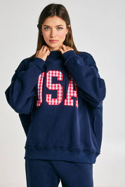 Navy USA Mockneck