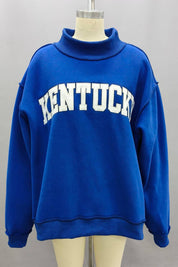 Blue Kentucky Embroidered Mockneck