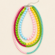 Multi Resin Beaded layered Necklace