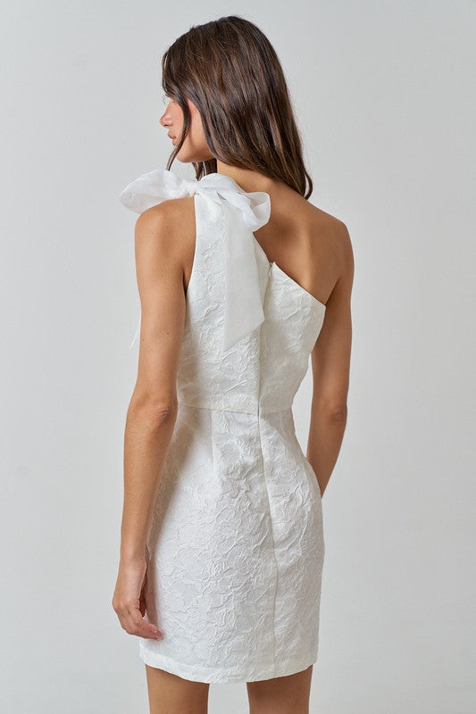 White Jacquard Dress