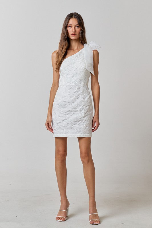 White Jacquard Dress