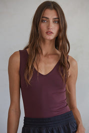Burgundy Talk Later Tank