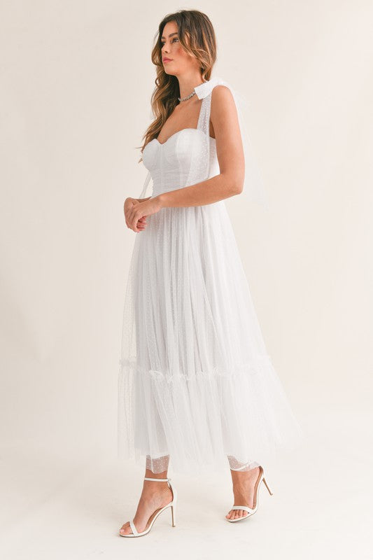 White Tiered Maxi