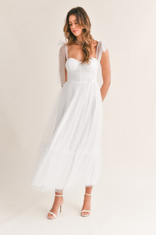 White Tiered Maxi